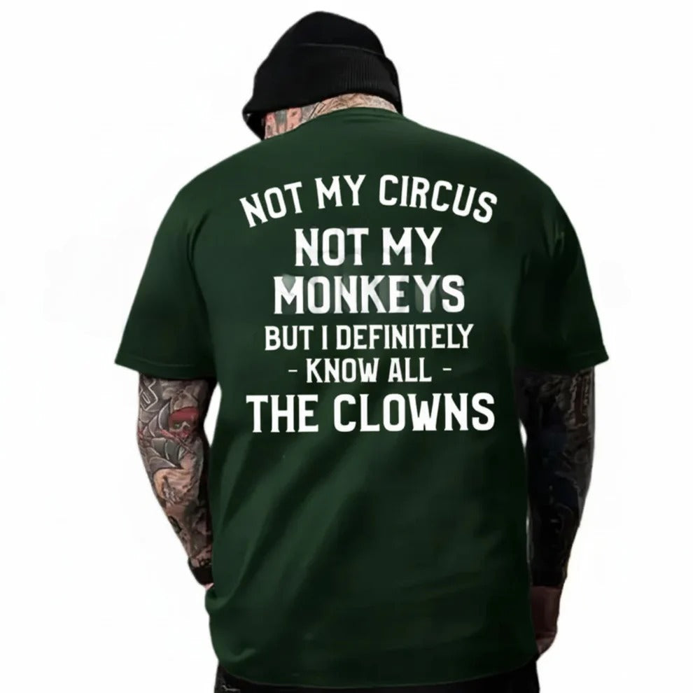 Not My Circus Not My Monkeys Shirt, Funny Sarcastic Quote Tee, Introvert Office Gift
