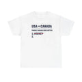 USA vs Canada Ice Hockey TShirt, Funny ‘Things Canada Does Better’ (Hockey Crossed Out)