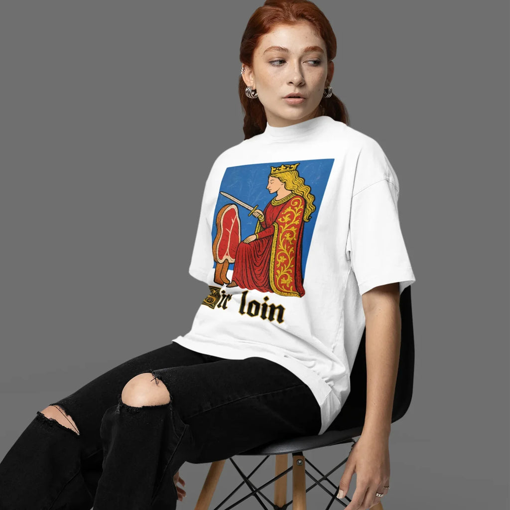 Sir Loin Vintage Style Illustration Shirt, Funny Food Parody Tee