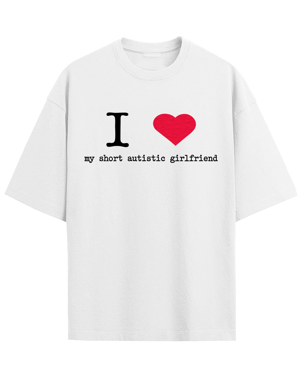 I Love My Short Autistic Girlfriend Shirt, Cute Relationship Tee, Boyfriend Gift, Valentine Gift Couple Shirt