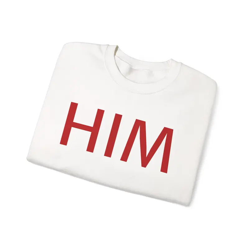 Him And My Pronouns Are Him Sweatshirt, Couples Sweater, Valentine Gift For Couples