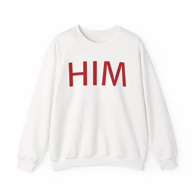 Him And My Pronouns Are Him Sweatshirt, Couples Sweater, Valentine Gift For Couples