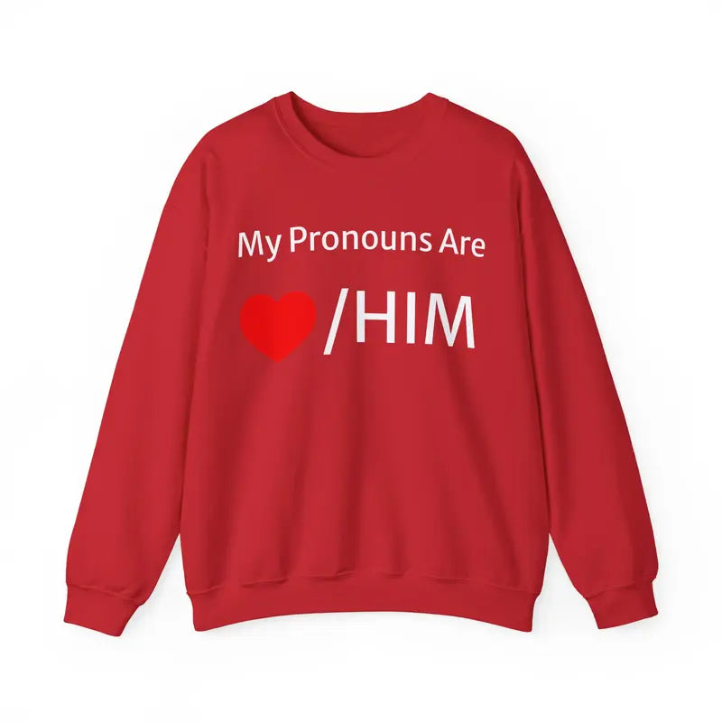 Him And My Pronouns Are Him Sweatshirt, Couples Sweater, Valentine Gift For Couples