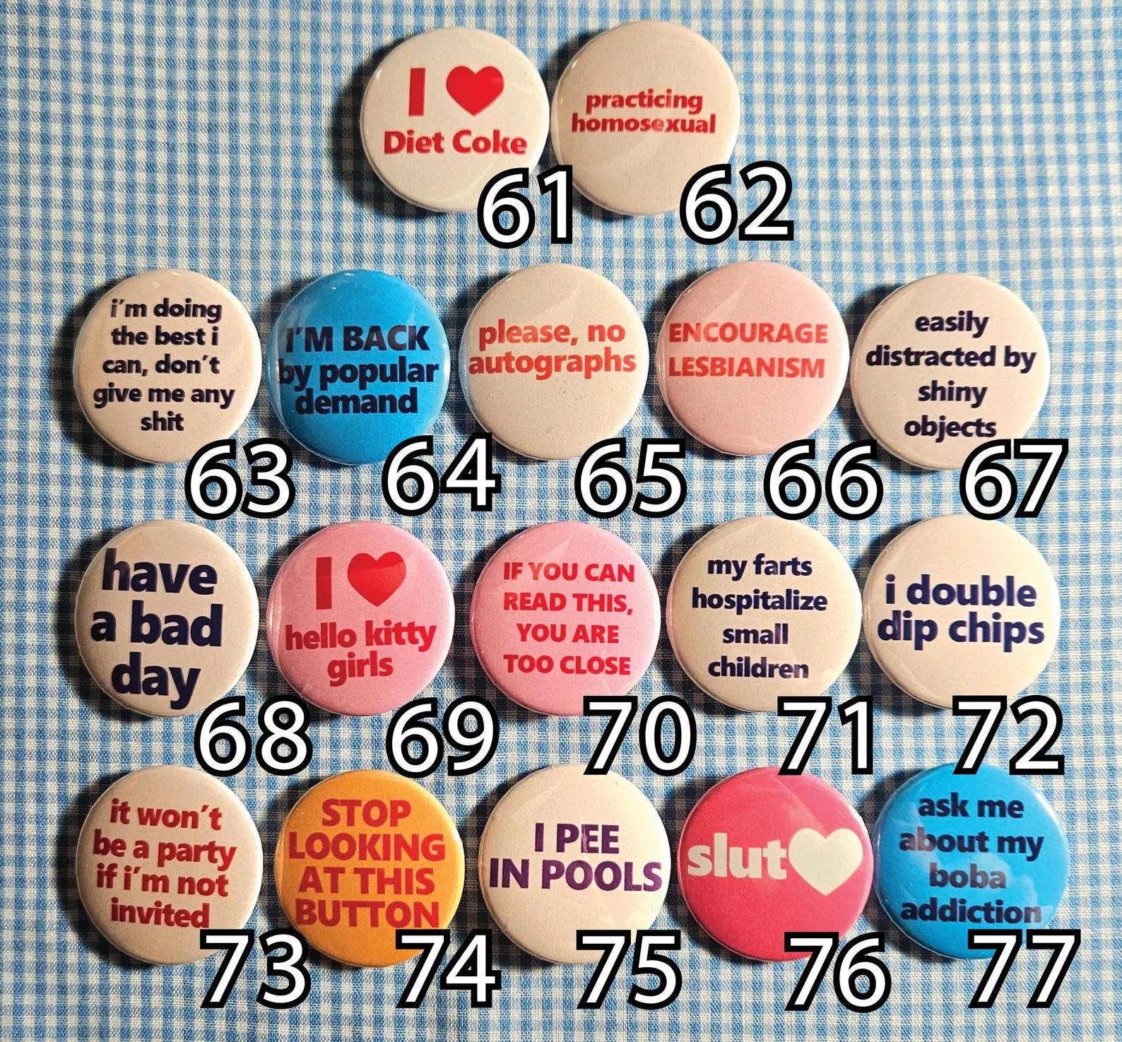 Build Your Own Button Bundle, Custom Pinback Button, Funny Edgy Badges