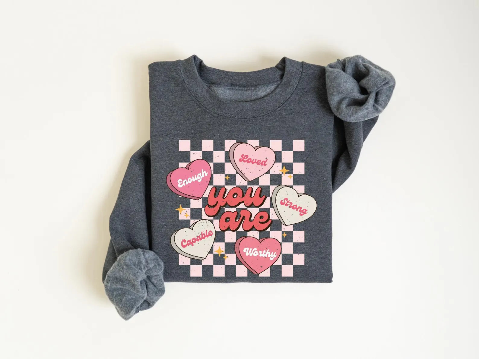 Retro Teacher Valentines Sweatshirt, Womens Heart Valentines Sweatshirt, Love Valentines Sweatshirt, Cute Valentines Day Gift