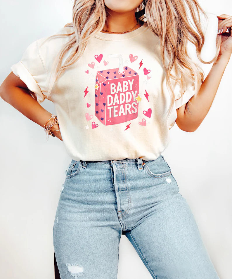 Baby Daddy Tears Shirt, Girl Dad Crewneck