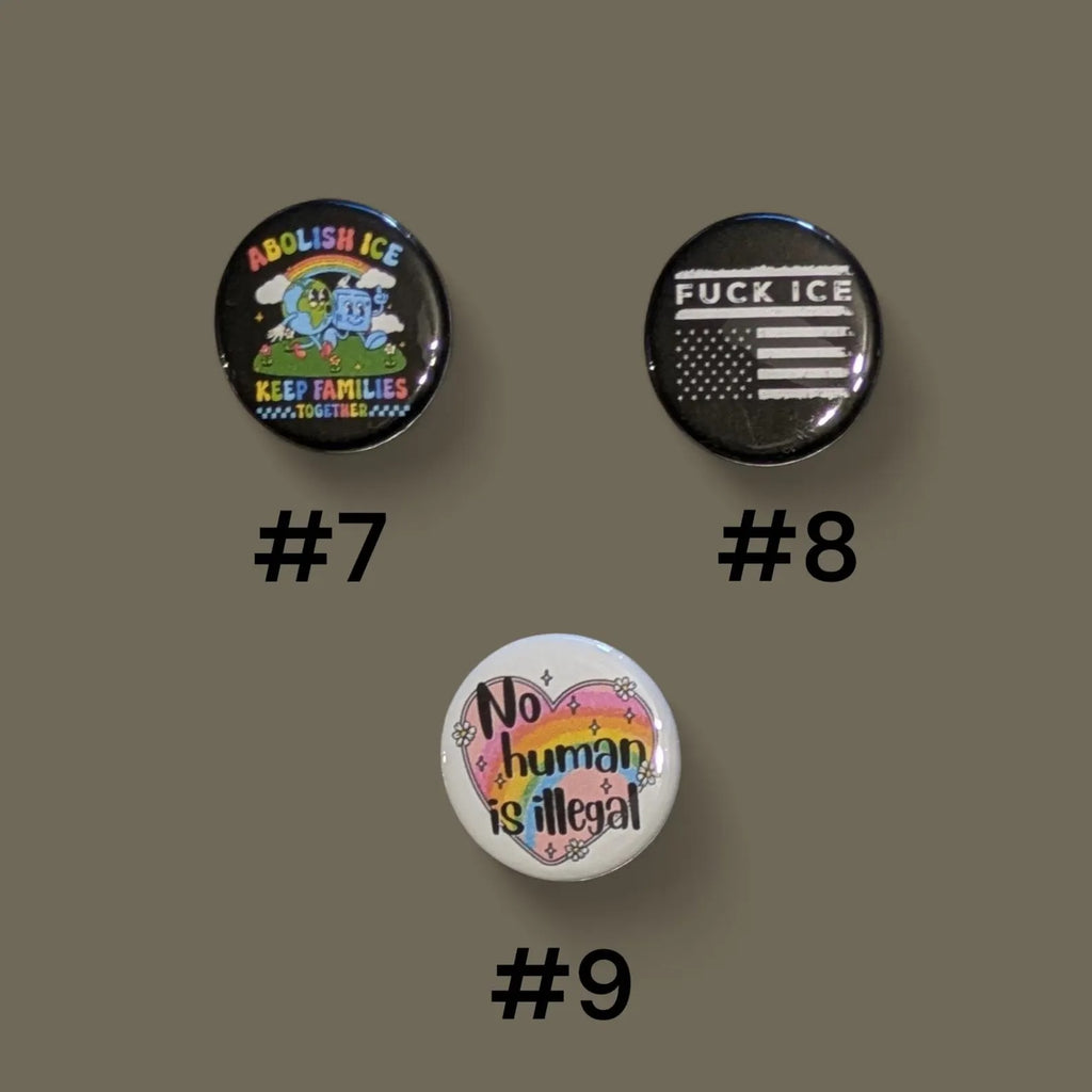 Chinga La Migra Pinback Buttons, Social Justice Activism Buttons
