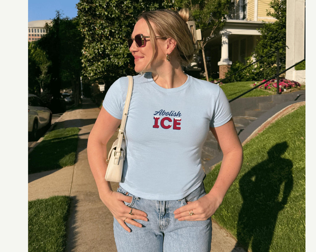 Abolish Y2K Baby Tee, Anti-ICE Protest Shirt, FDT Social Justice Top, Anti Trump Baby Tee, Abolish Ice Shirt