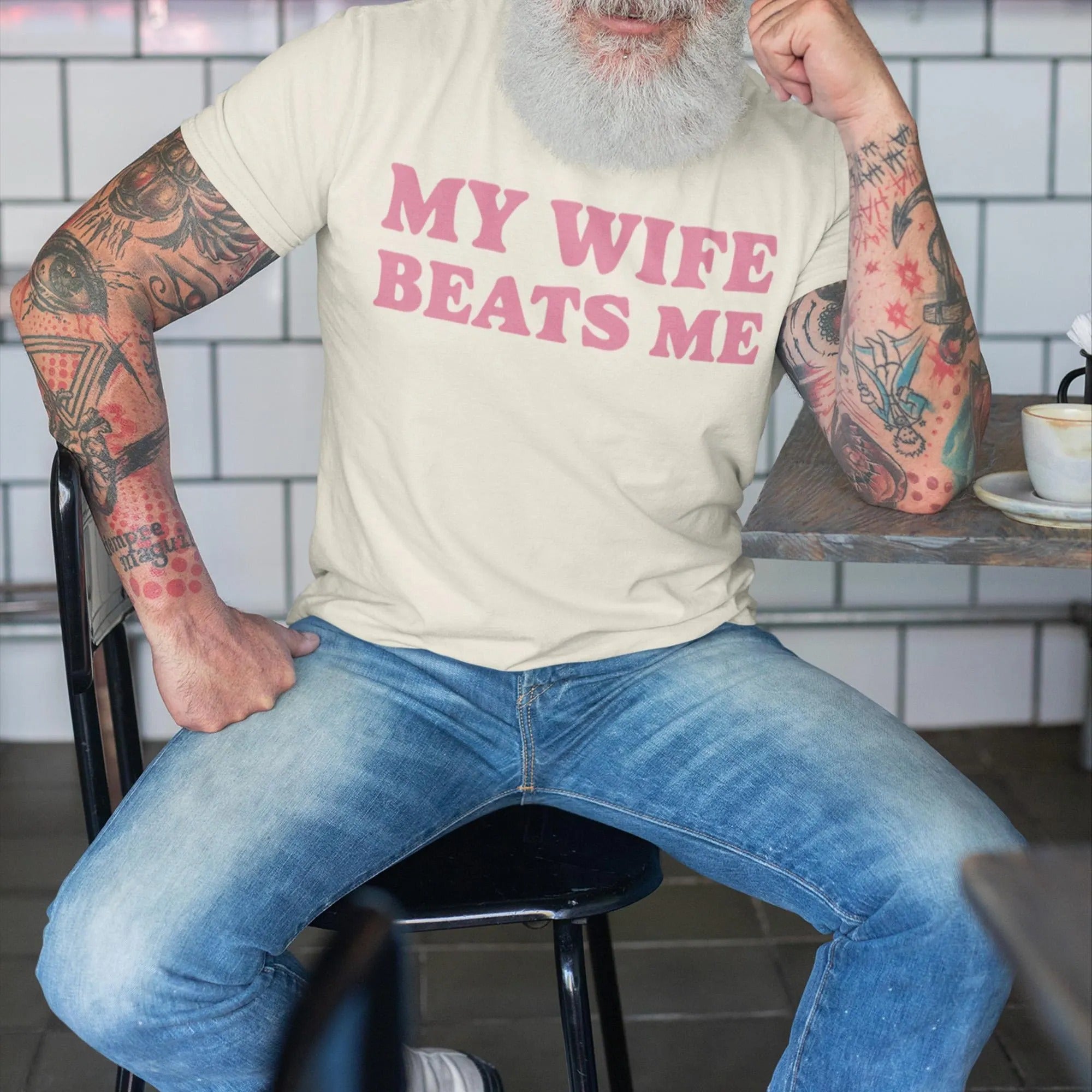 My Wife Beats Me Tshirt, Silly Dad Shirt, Husband Gift, Valentine Gift My Husband Shirt
