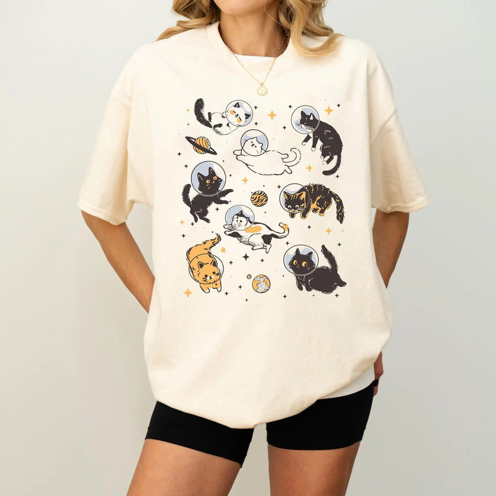 Cats in Space Shirt, Cat Shirt, Kitty Tshirt