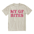 My GF Bites Shirt, Funny Girlfriend Quote Tee, Boyfriend Gift, Gag Couple Shirt