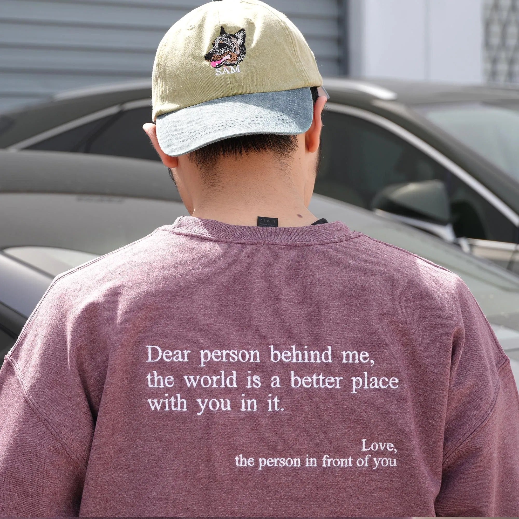 Embroidered Text Sweatshirt: Dear Person Behind Me Crewneck, Quote Sweater, Inspirational Aesthetic Gift