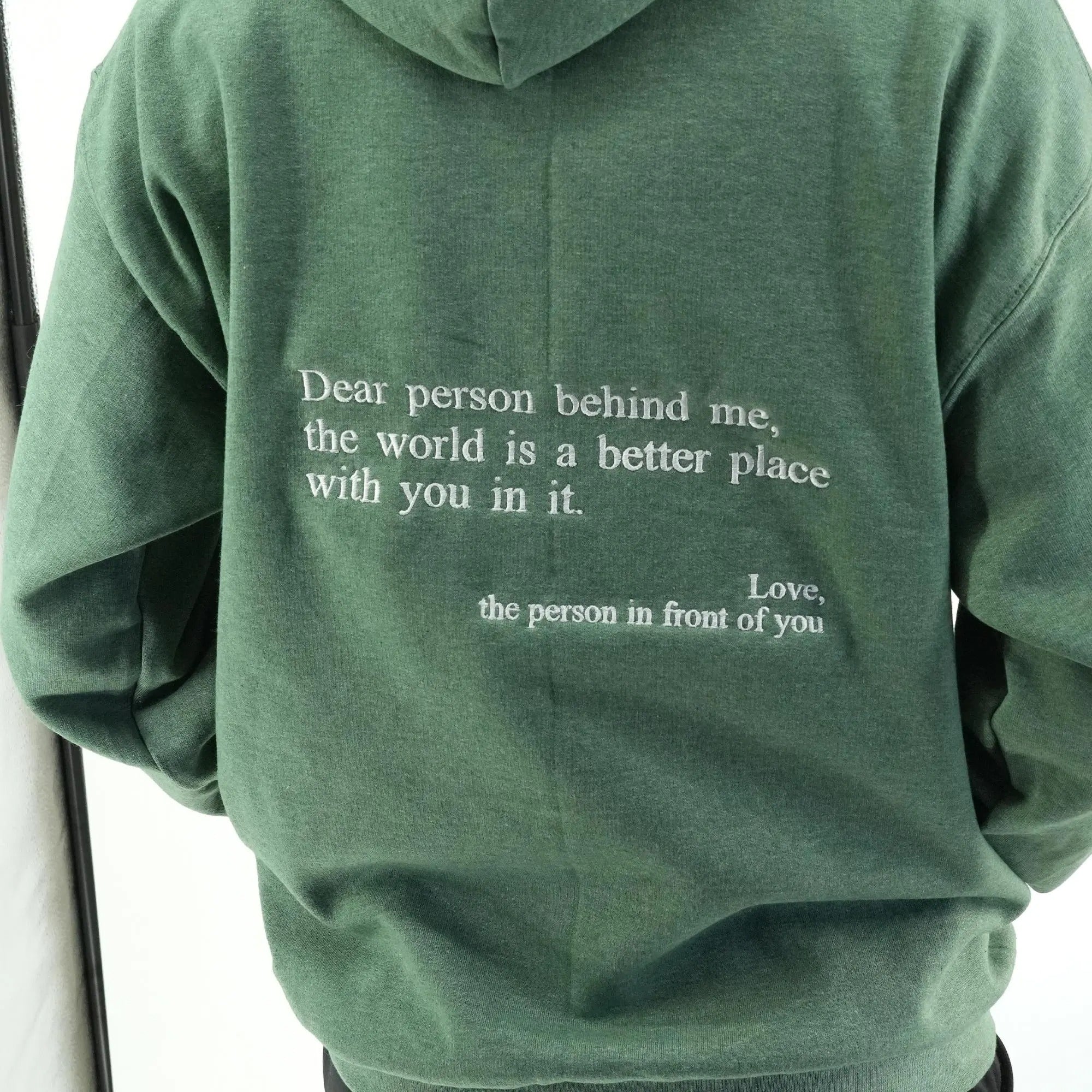 Embroidered Text Sweatshirt: Dear Person Behind Me Crewneck, Quote Sweater, Inspirational Aesthetic Gift
