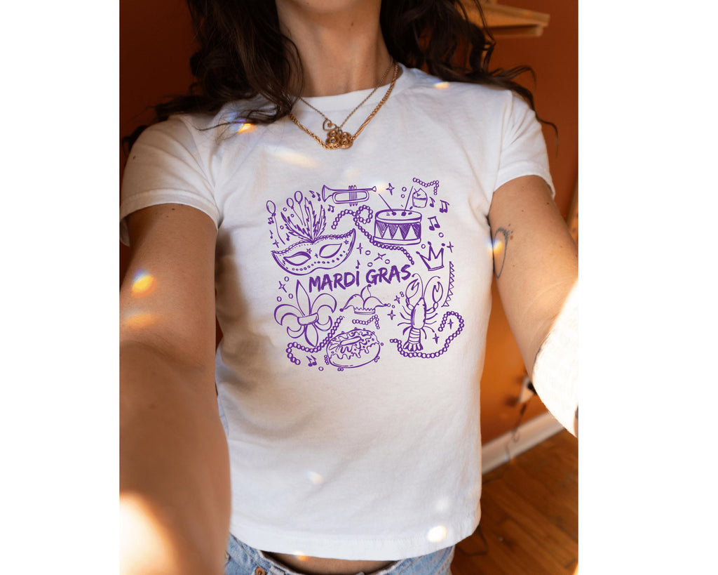 Mardi Gras Baby Tee, Throw Me Something Women’s Shirt, Mardi Gras Parade Outfit