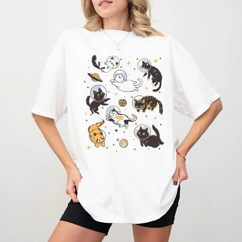 Cats in Space Shirt, Cat Shirt, Kitty Tshirt