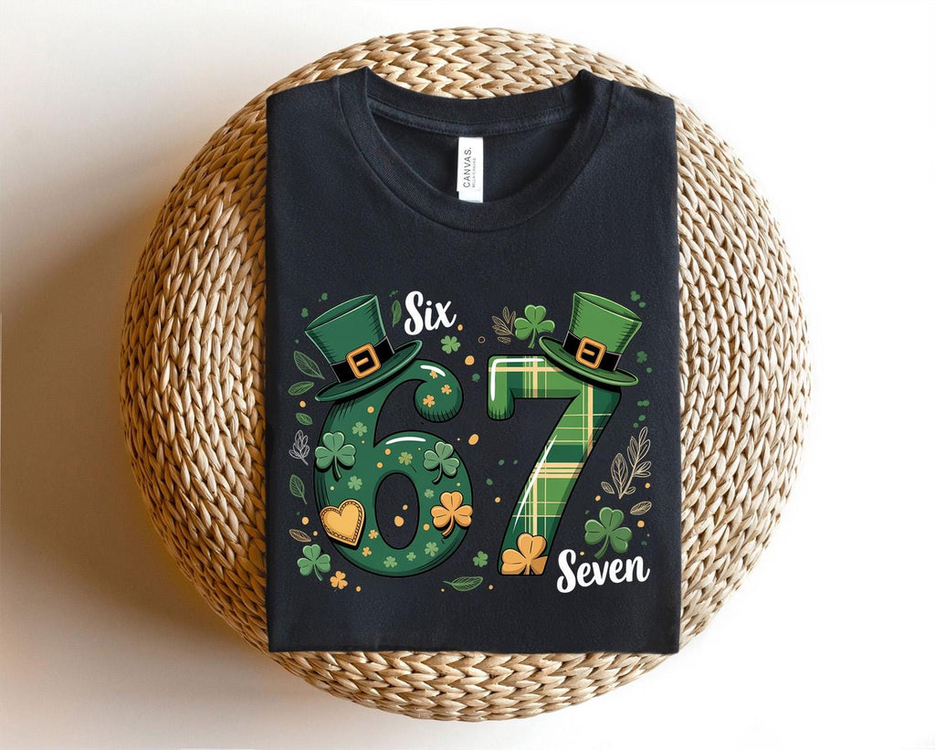 Funny 6 7 Shamrocks Shirt, Six Seven Meme St. Patrick’s Day Tee, Lucky Party Gift