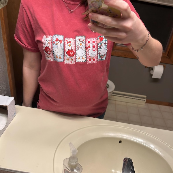 Just a Love Goose Valentine Day Shirt, Silly Goose Shirt, Goose Lover Gift