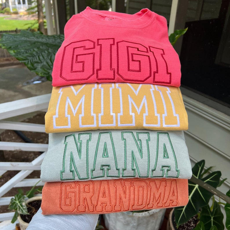 Embroidered Grandma Shirt, Gigi Shirt, Gift For Grandma, Nana Shirt, New Grandma Gift, Embroidered Grandma