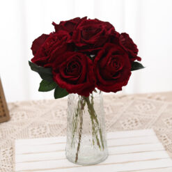 5pcs Short Rose Artificial Plants Luxurious Wedding Decoration