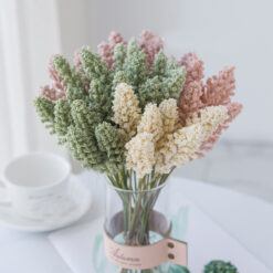 Artificial Foam Lavender Bouquet Flowers Vase, 6PCS