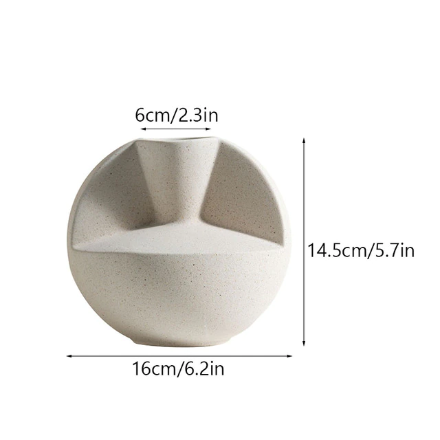 Ball Ceramic Vase Nordic Ornament Flower - Image 2