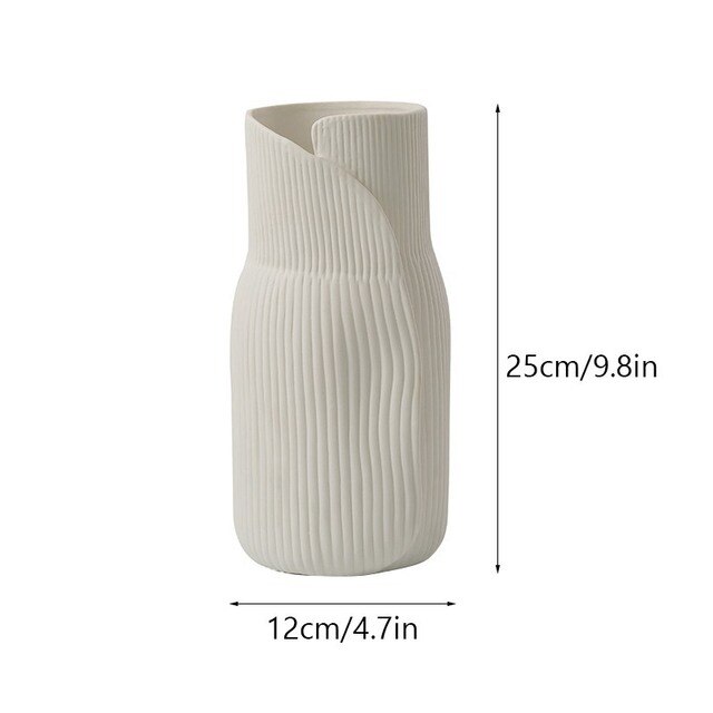 Ceramic Blue Vase Nordic Modern Art Creative, White - Image 2