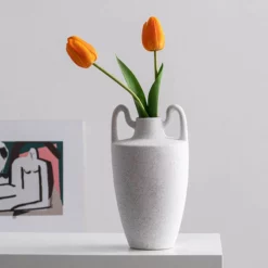 Nordic Ins Ceramic Decoration Vase, Shape 1, White