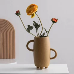 Nordic Matte Cute Vase Ceramic Flower Pot, Shape O