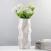 Nordic White Ceramic Vase Dried Flower Arrangement Modern Art, Shape A