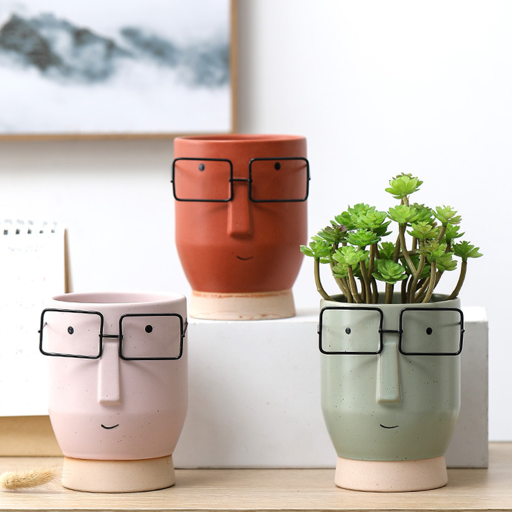 Ceramic Creative Face Bonsai Plant Pot - Image 4