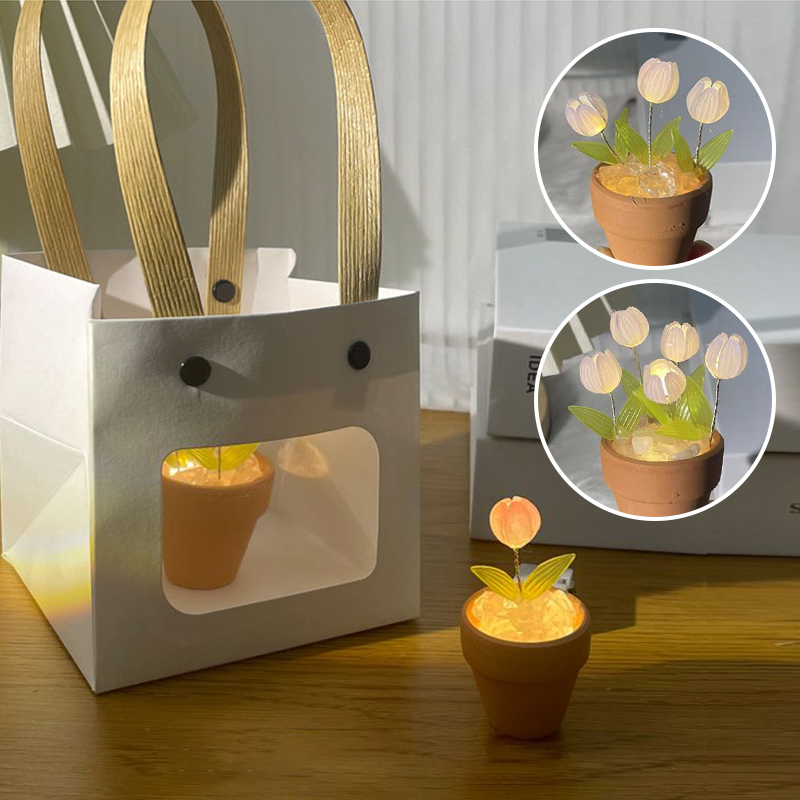 Tulip Handmade Creative Night Lamp Desktop, Set Of 3 - Image 2