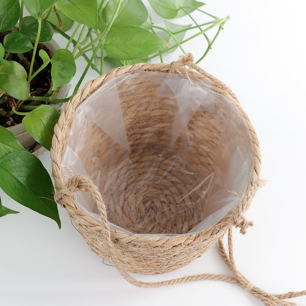 Garden Hanging Planter Macrame Plant Storage Basket Jute Rope Woven Indoor Outdoor Flower Pot Holder Plant Hangers Home Decor - Image 3