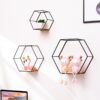 Hexagonal Floating Shelf For Wall 1pcs Shelf Decor Wall Organizer Iron Stand Grid Decoration Wall Wall Shelf Decore Home