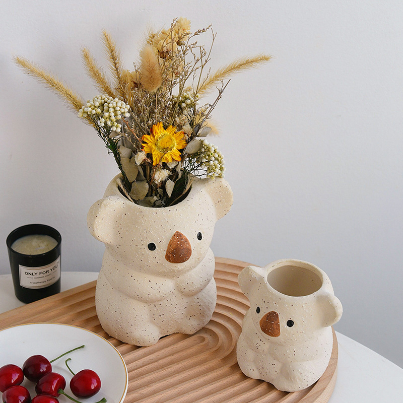 Cute Large Koala Ceramic Flower Pot - Image 4