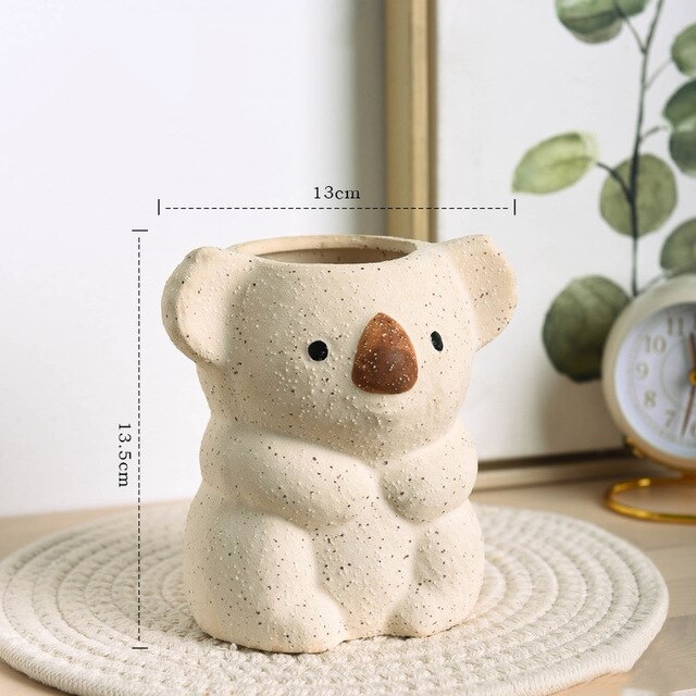 Cute Large Koala Ceramic Flower Pot - Image 5