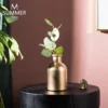 Modern Golden Glass Vase Light Luxury Style
