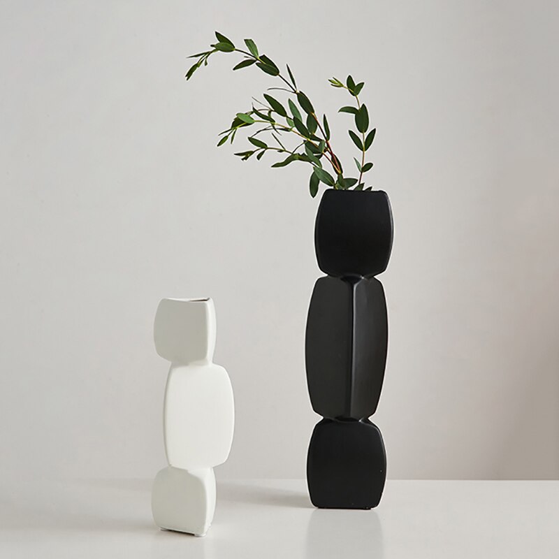 Flowerpot Nordic Minimalist Black And White Art Ornaments