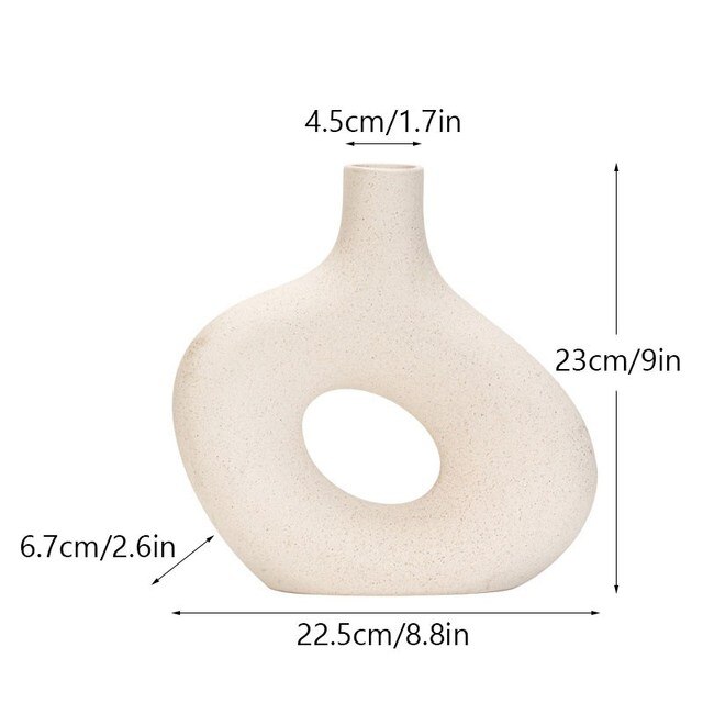 Nordic Matte Ceramic Vase for Pampas Grass Dried Flower - Image 2