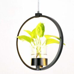 Hanging Ceiling Plant Pendant LED Light Pot for Decoration
