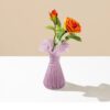 Modern Luxury Handmade Lace Vase, Purple