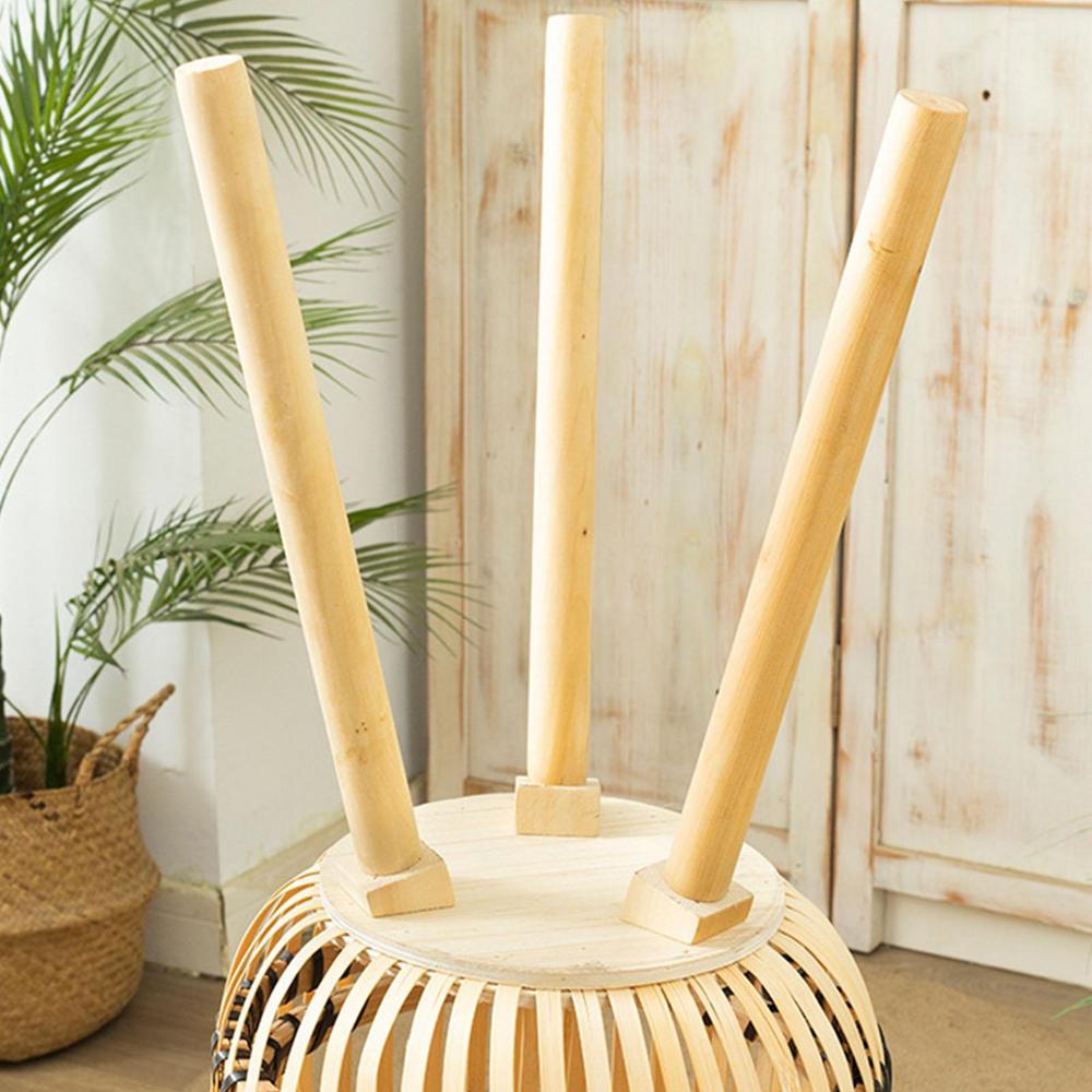 Handwoven Bamboo Planter Holder With Legs Home Decoration - Image 6