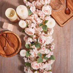 1.8M Artificial Cherry Blossom Garland Fake Silk Flower Hanging Vine Home Decoration