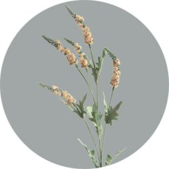 Champagne Flocked Wild Lavender Artificial Flower Home Decoration