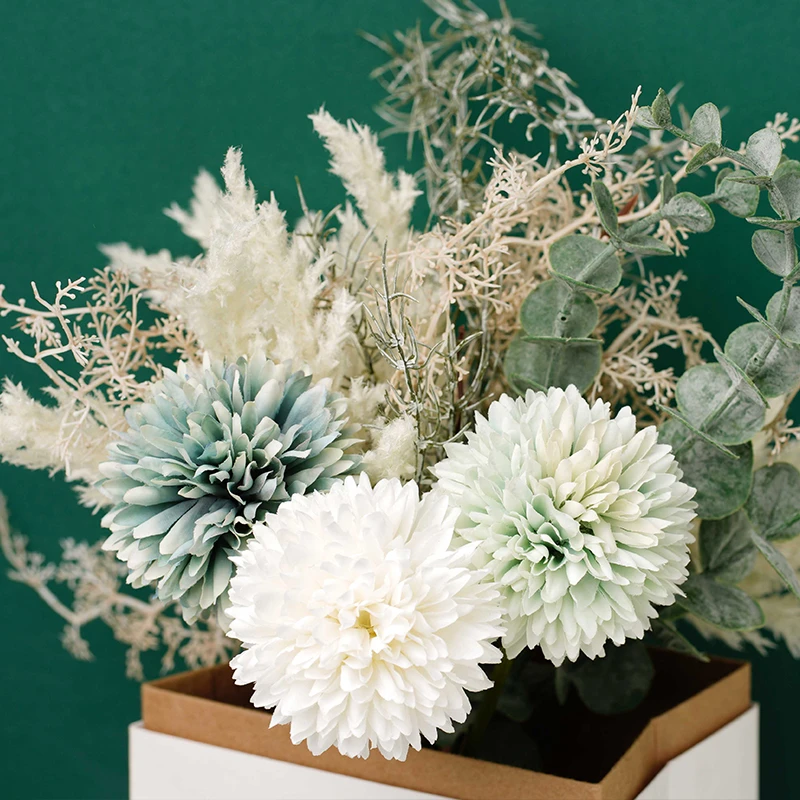 Artificial Green Dandelion Flowers Centerpieces Flower Home Decoration - Image 2