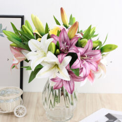 5PCS Lily DIY Artificial Flowers Decoration
