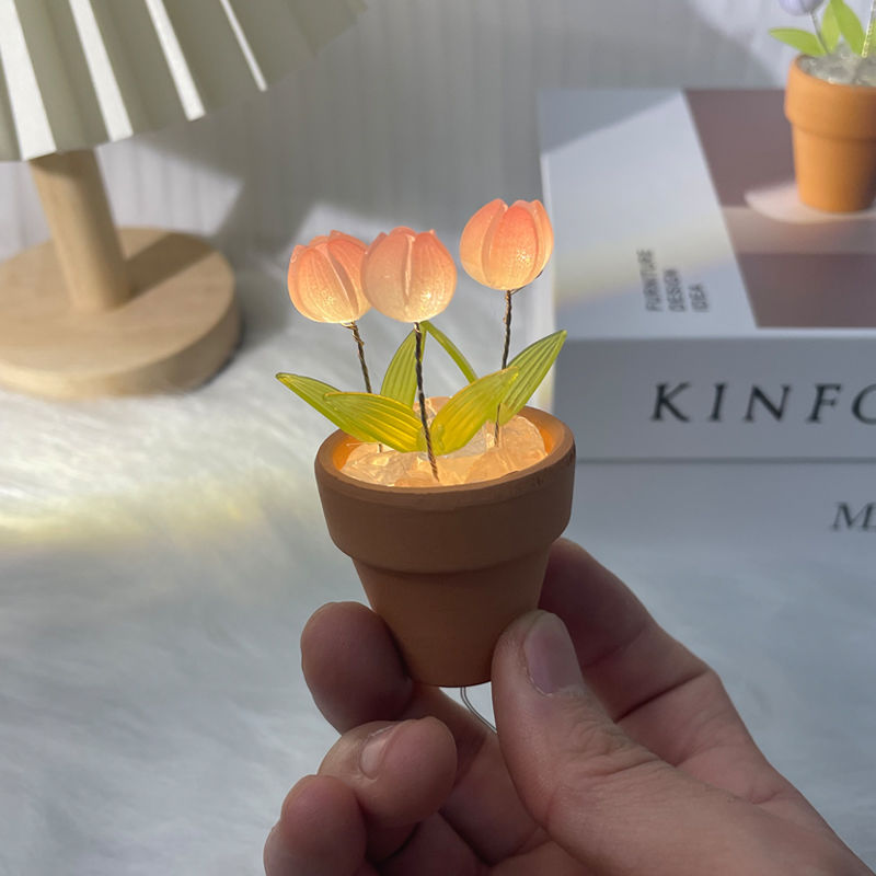 Tulip Handmade Creative Night Lamp Desktop, Set Of 3 - Image 4