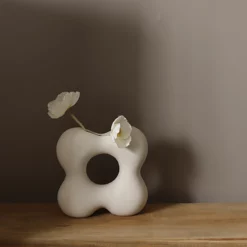 Simple Plain Embryo Ceramic Vase Decoration Ornament, Flower