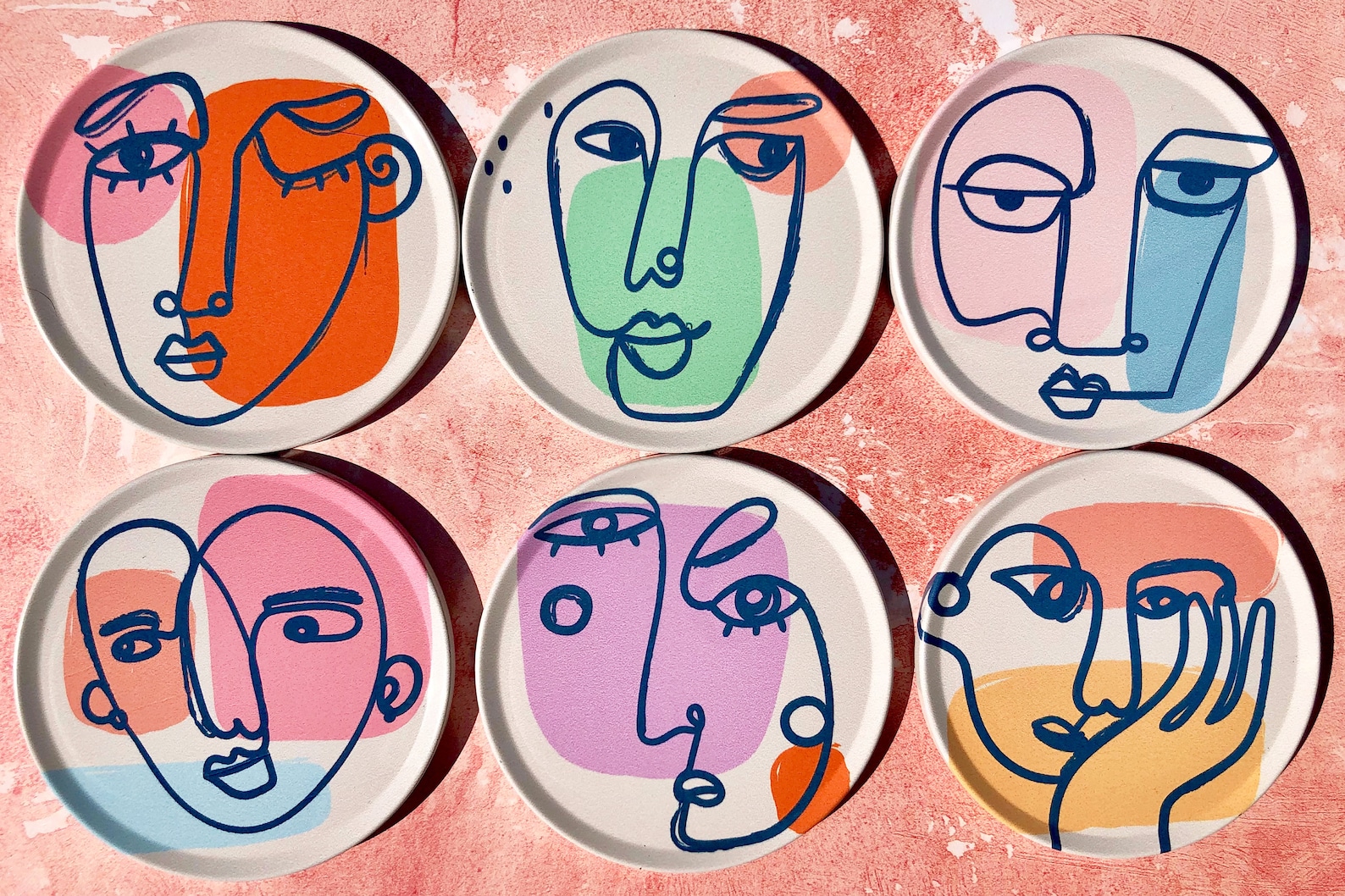 Boho Coasters, Set of 6 Drink Coasters - Image 3