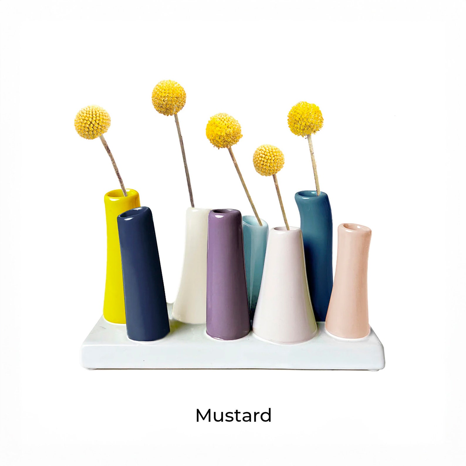 Pooley Unique Ceramic Bud Vase for Flowers - Image 3